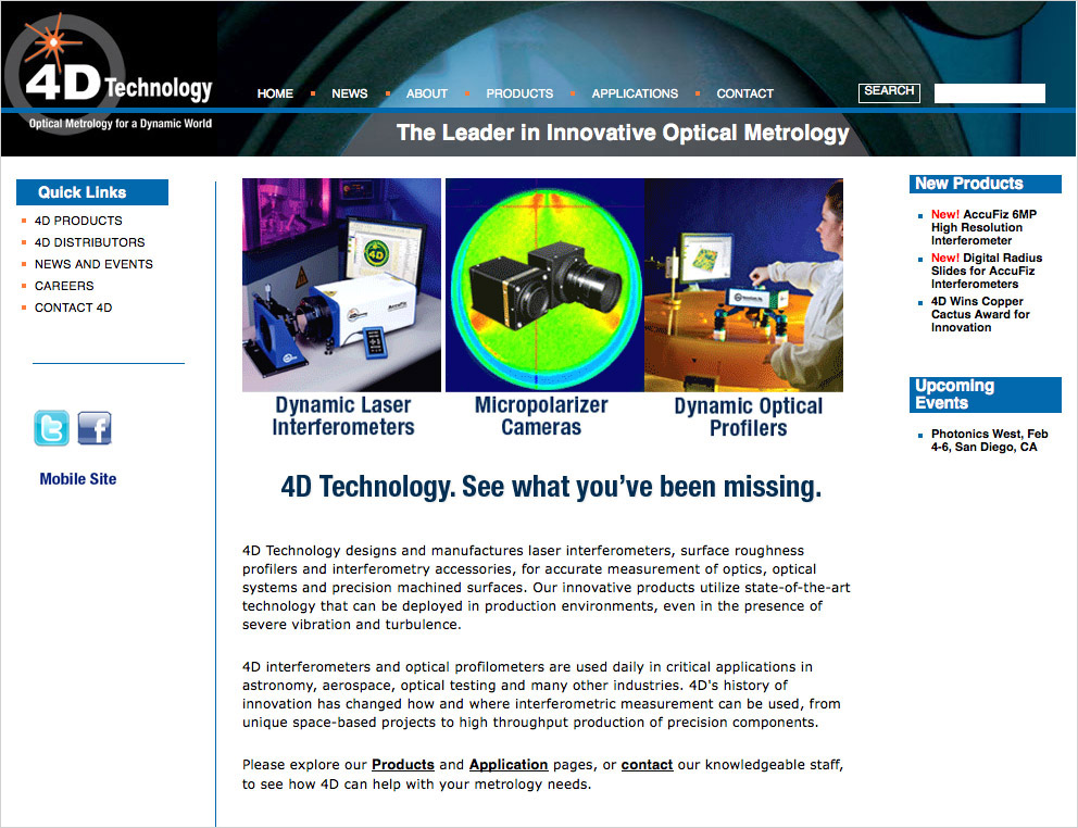 4D Technology Home Page